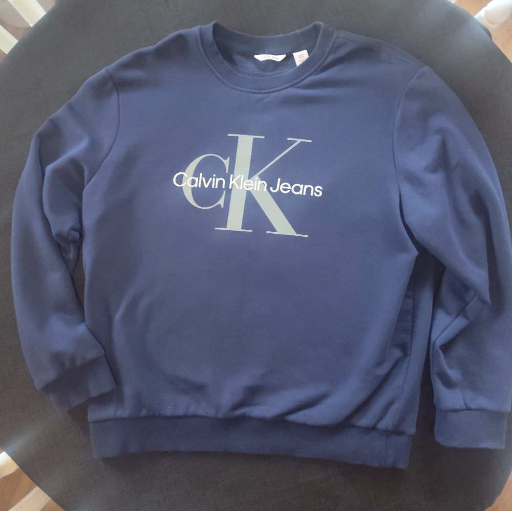 Calvin Klein Men's Blue Sweater Large